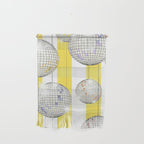 Striped Party Disco Ball Yellow Wall Hanging Gallery Image 1