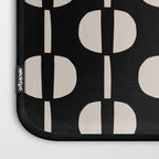 Mid Century Modern Geometric Pattern 157 Black and Linen White Laptop Sleeve Gallery Image 3