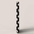 Mid Century Modern Geometric Pattern 157 Black and Linen White iPhone Case Gallery Image 2