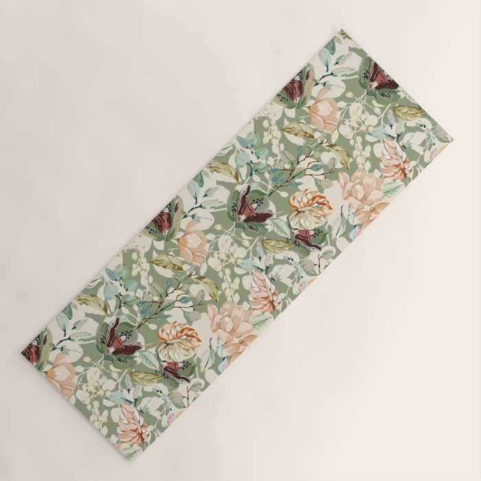 Lush colorful exotic garden B Yoga Mat Gallery Image 1