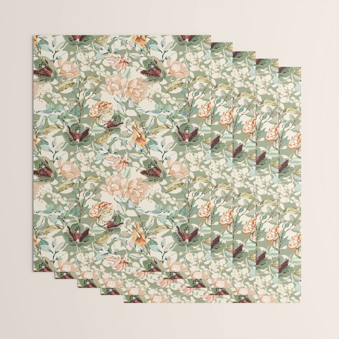 Lush colorful exotic garden B Wrapping Paper Gallery Image 3