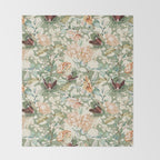 Lush colorful exotic garden B Throw Blanket Gallery Image 2