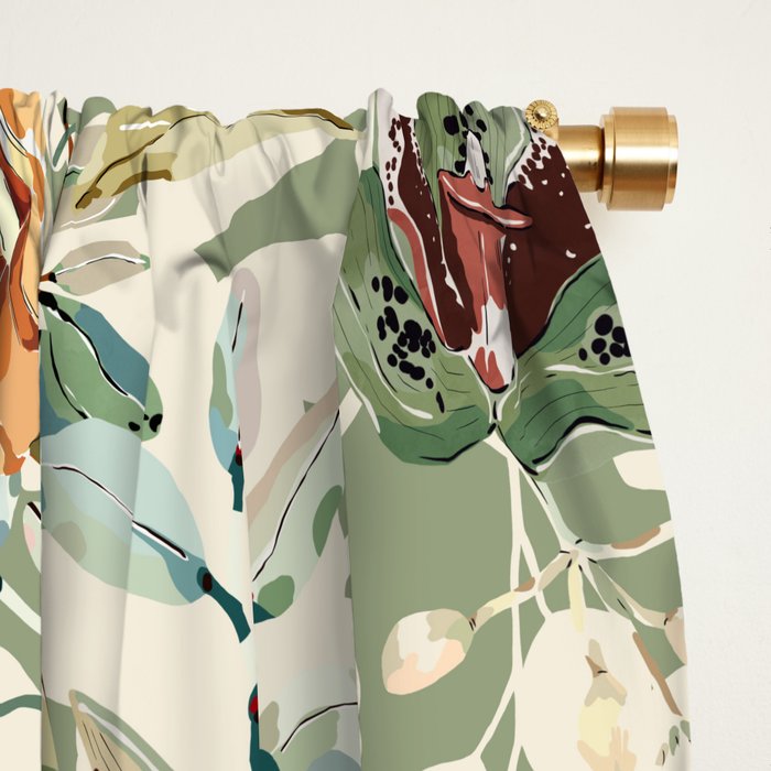 Lush colorful exotic garden B Window Curtain Gallery Image 2