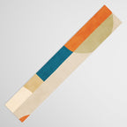 Beige Orange Navy Abstract Modern Artwork Table Runner Gallery Image 3