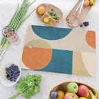 Beige Orange Navy Abstract Modern Artwork Cutting Board Gallery Image 2