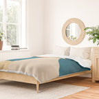 Beige Orange Navy Abstract Modern Artwork Duvet Cover Gallery Image 2