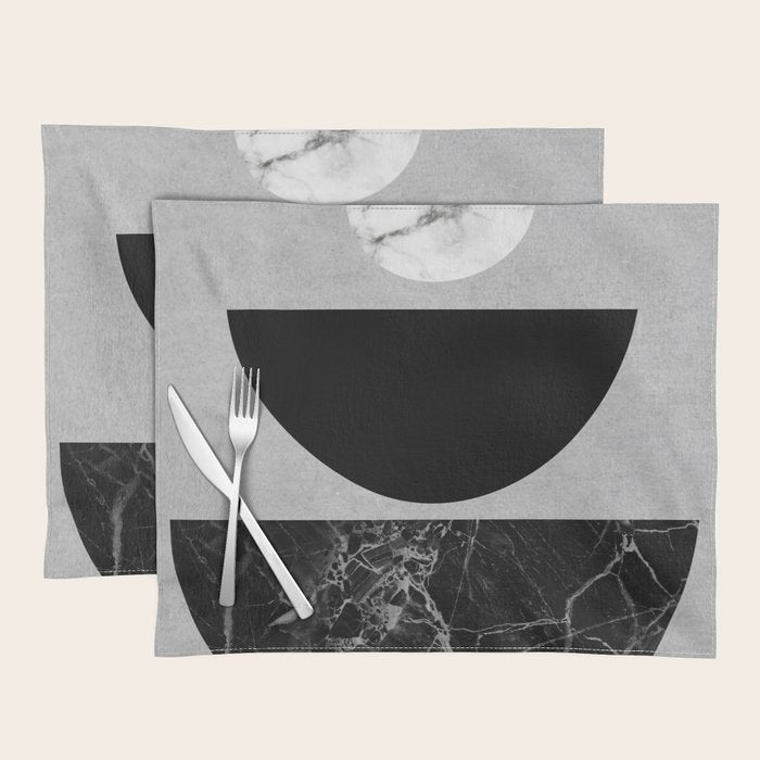 Black Half Circles Placemat Gallery Image 1