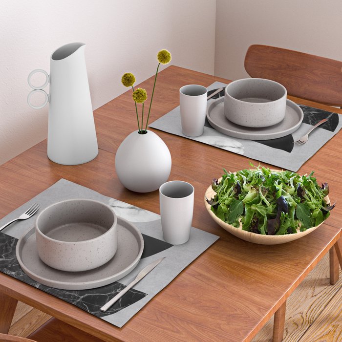 Black Half Circles Placemat Gallery Image 2