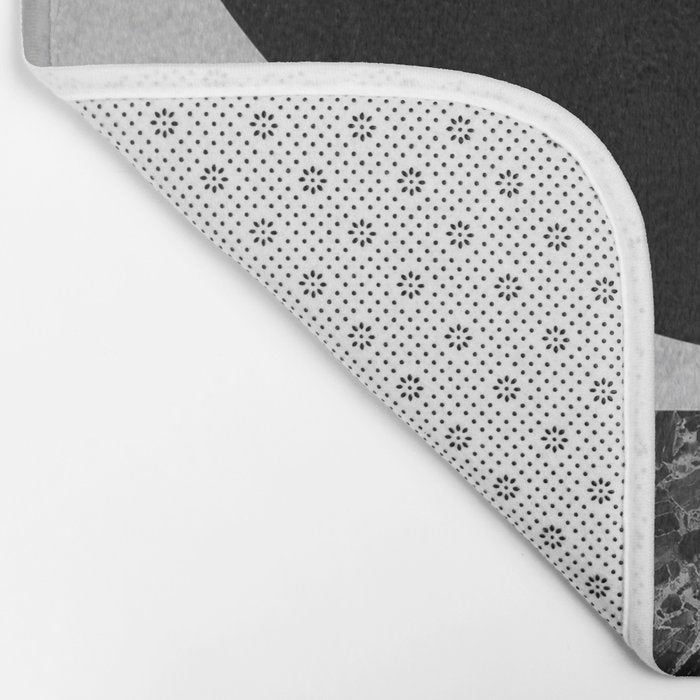 Black Half Circles Bath Mat Gallery Image 2