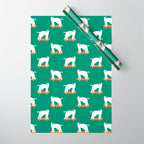 Poodle dog on skateboard Wrapping Paper Gallery Image 1