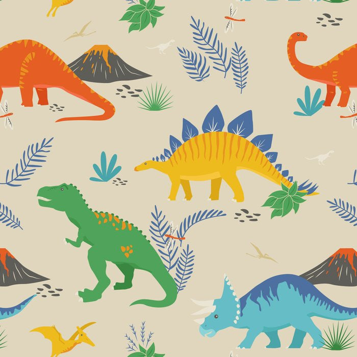 Jurassic Dinosaurs in Primary Colors Coffee Mug Gallery Image 2