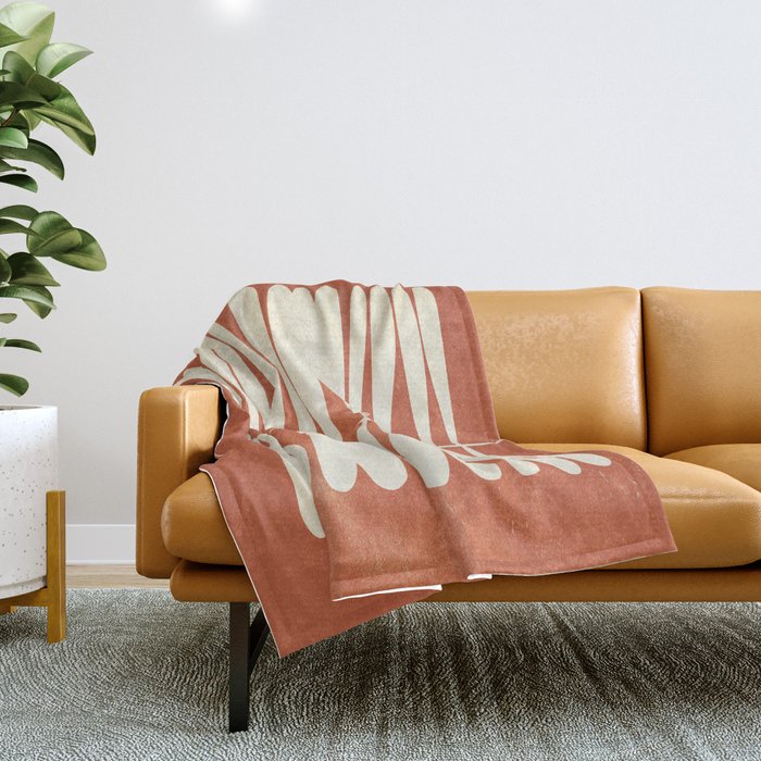 Rust Fern Throw Blanket Gallery Image 1