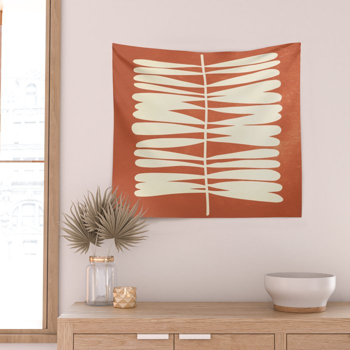 Rust Fern Wall Tapestry Gallery Image 2