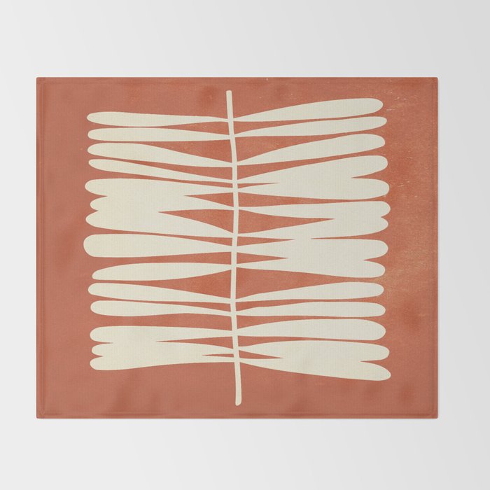Rust Fern Throw Blanket Gallery Image 2