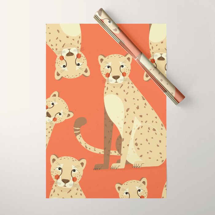 Cheetah, Animal Portrait Wrapping Paper Gallery Image 1