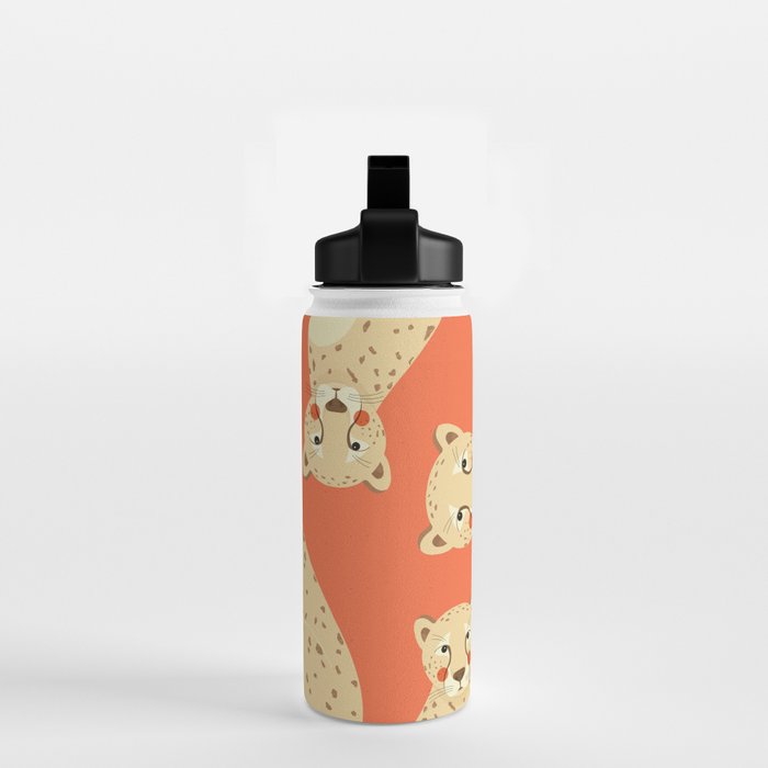 Cheetah, Animal Portrait Water Bottle Gallery Image 2