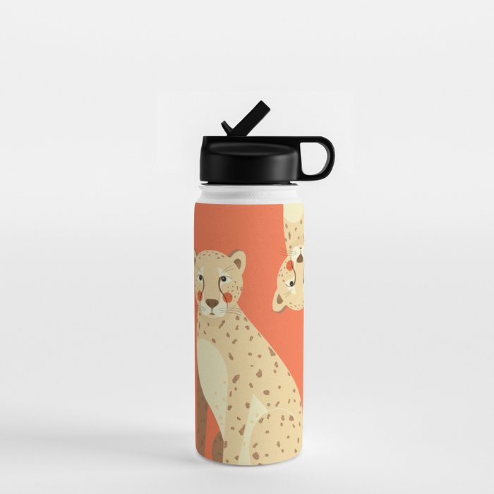Cheetah, Animal Portrait Water Bottle Gallery Image 1