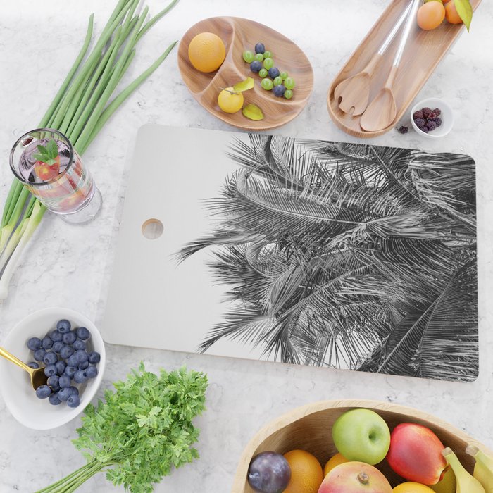Tropical Black And White Photograph - No 13 Cutting Board Gallery Image 2