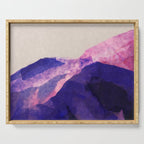 Pink hills abstract  Serving Tray Gallery Image 1