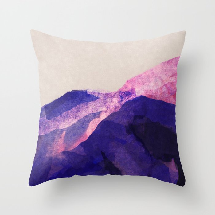Pink hills abstract  Throw Pillow Gallery Image 1