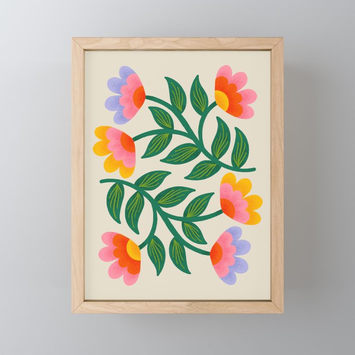 Symmetrical Flowers 1 Mini Art Print Gallery Image 1