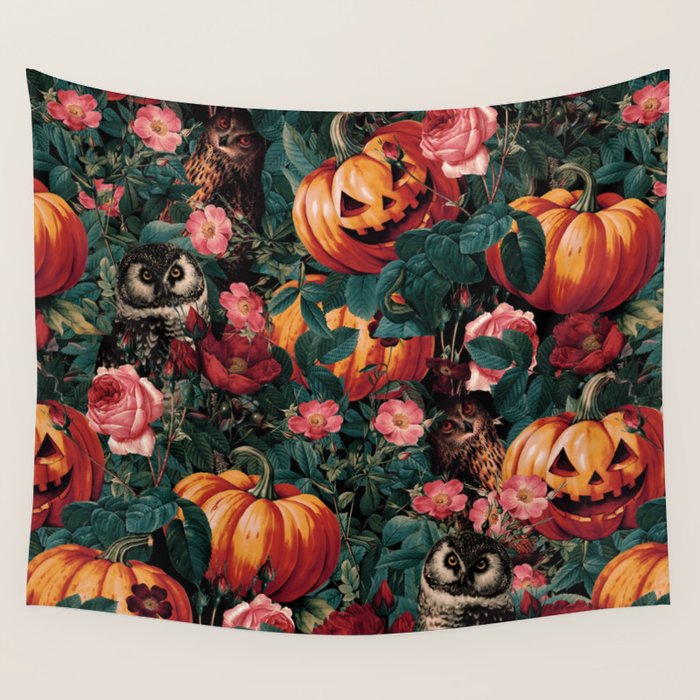 Owl Whisper in the Dark Wall Tapestry Gallery Image 4