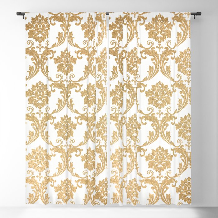Gold swirls damask #4 Window Curtain Gallery Image 5