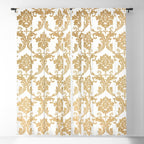 Gold swirls damask #4 Window Curtain Gallery Image 5