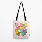 Rainbow Pickleball Paddles Tote Bag Gallery Image 2