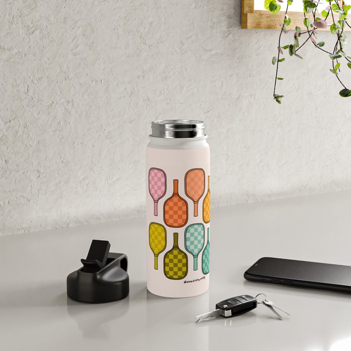 Rainbow Pickleball Paddles Water Bottle Gallery Image 4