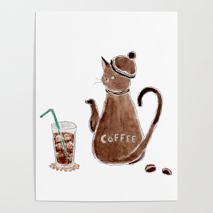 Iced Coffee Cat Poster Gallery Image 4
