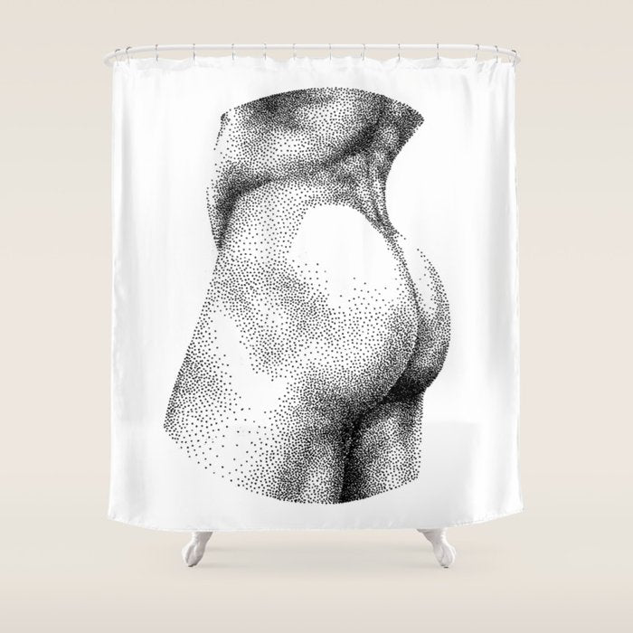 Peachy NOODDOOD Shower Curtain Gallery Image 1
