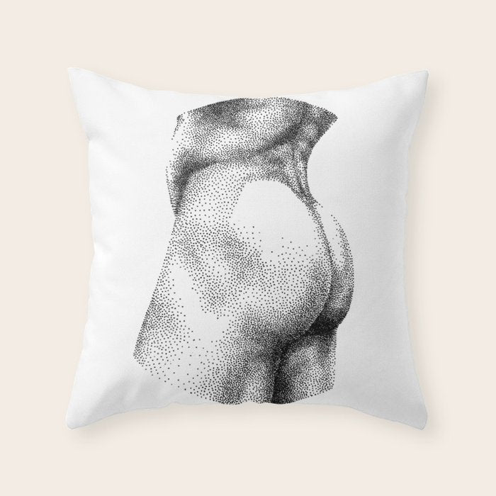 Peachy NOODDOOD Throw Pillow Gallery Image 6