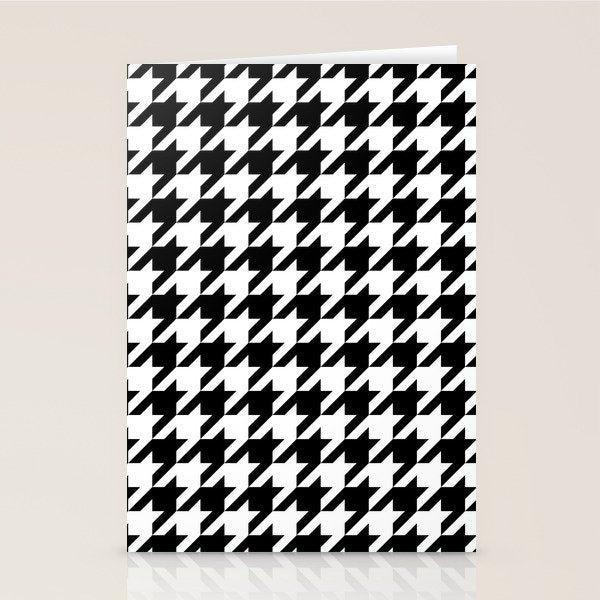 Classic Houndstooth Pattern Stationery Card Gallery Image 2