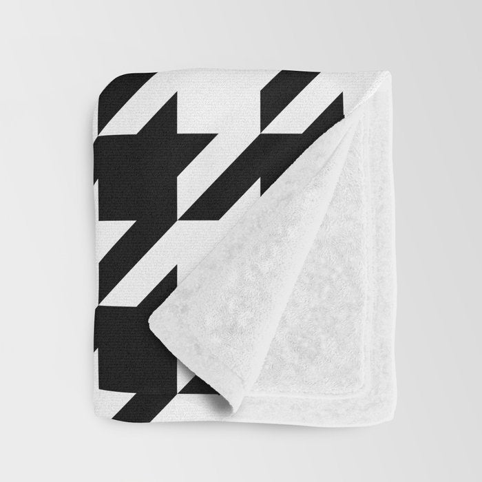 Classic Houndstooth Pattern Throw Blanket Gallery Image 3