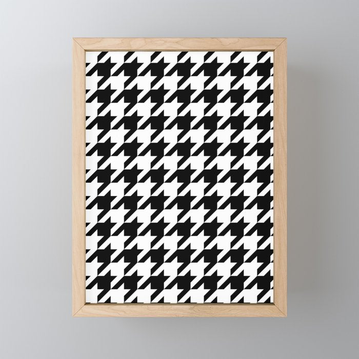 Classic Houndstooth Pattern Mini Art Print Gallery Image 1