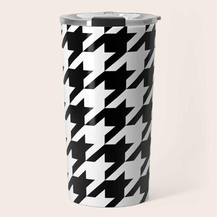 Classic Houndstooth Pattern Travel Mug Gallery Image 1