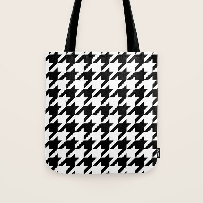Classic Houndstooth Pattern Tote Bag Gallery Image 1
