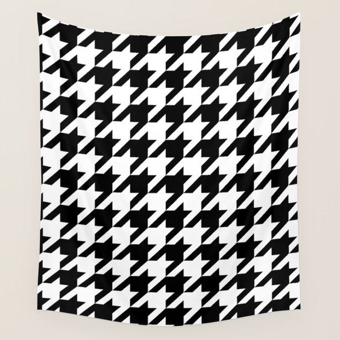 Classic Houndstooth Pattern Wall Tapestry Gallery Image 4