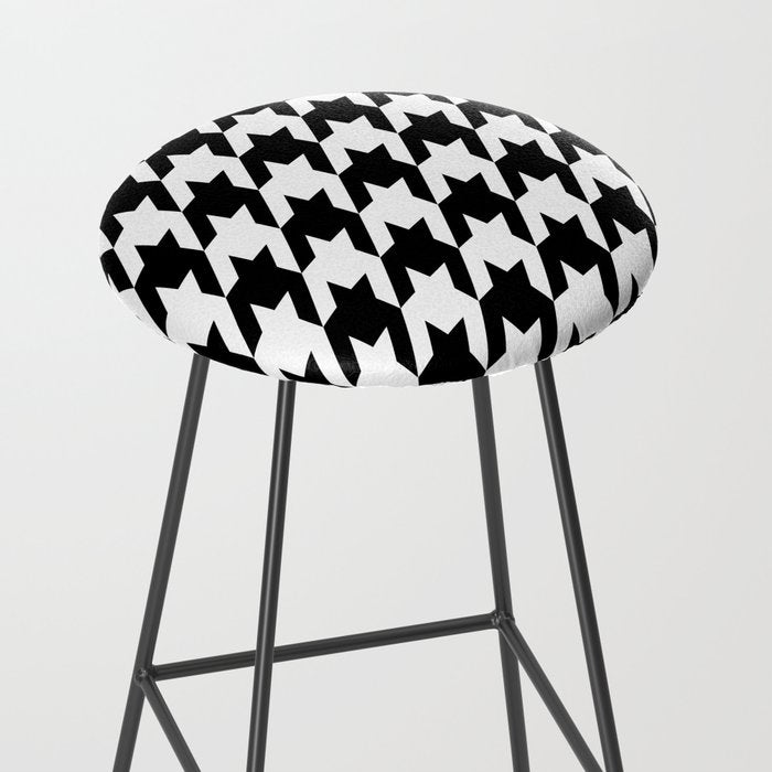 Classic Houndstooth Pattern Stool Gallery Image 2