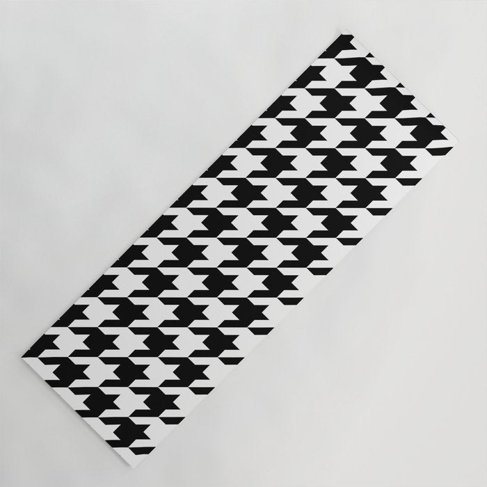 Classic Houndstooth Pattern Yoga Mat Gallery Image 1