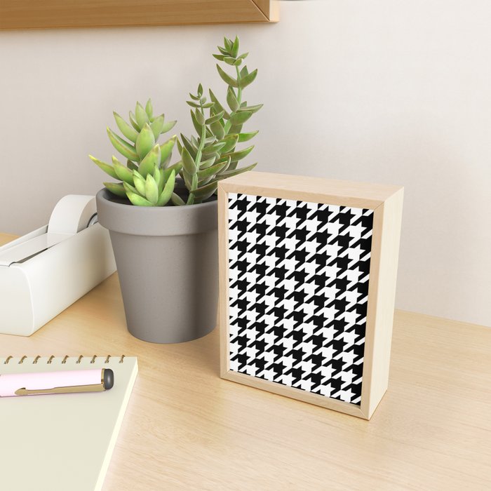 Classic Houndstooth Pattern Mini Art Print Gallery Image 2