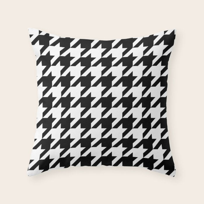 Classic Houndstooth Pattern Throw Pillow Gallery Image 6