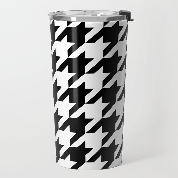 Classic Houndstooth Pattern Travel Mug Gallery Image 2