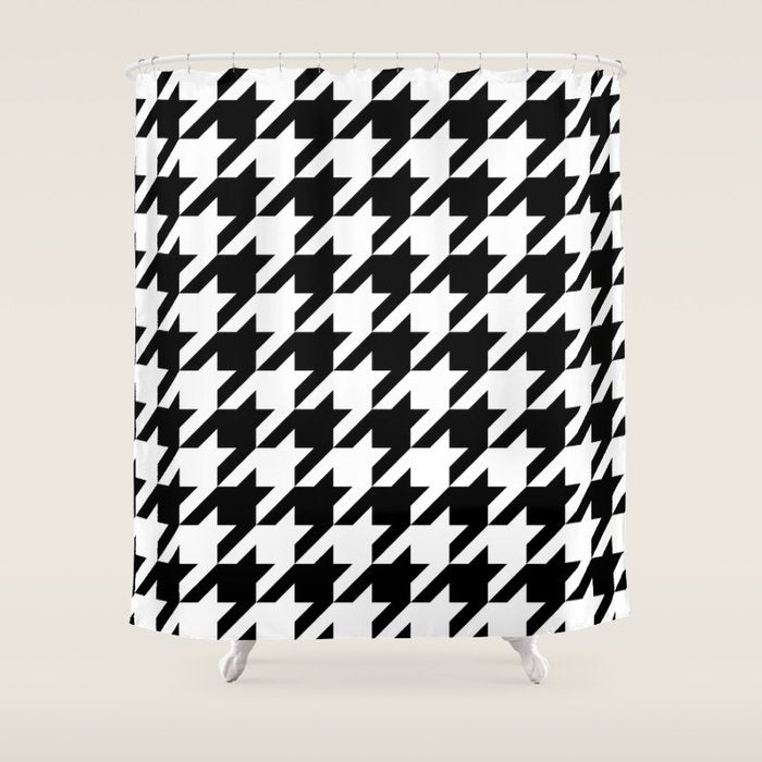Classic Houndstooth Pattern Shower Curtain Gallery Image 1