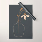 Minimal Abstract Art Vase Flower 6 Wrapping Paper Gallery Image 1