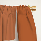 Midcentury Modern Flux Check Grid Pattern in Terracotta Tones Window Curtain Gallery Image 2