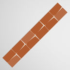Midcentury Modern Flux Check Grid Pattern in Terracotta Tones Table Runner Gallery Image 3