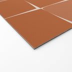 Midcentury Modern Flux Check Grid Pattern in Terracotta Tones Welcome Mat Gallery Image 2