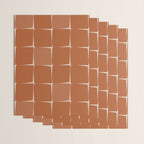 Midcentury Modern Flux Check Grid Pattern in Terracotta Tones Wrapping Paper Gallery Image 3